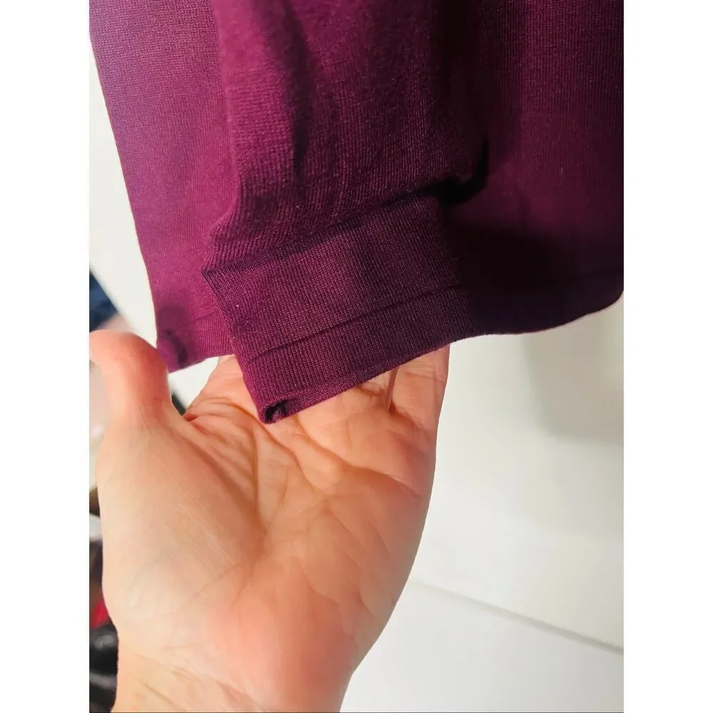 Pendleton Burgundy Mock Neck Sweater Women's Sz XL Silk Blend Exc Cond